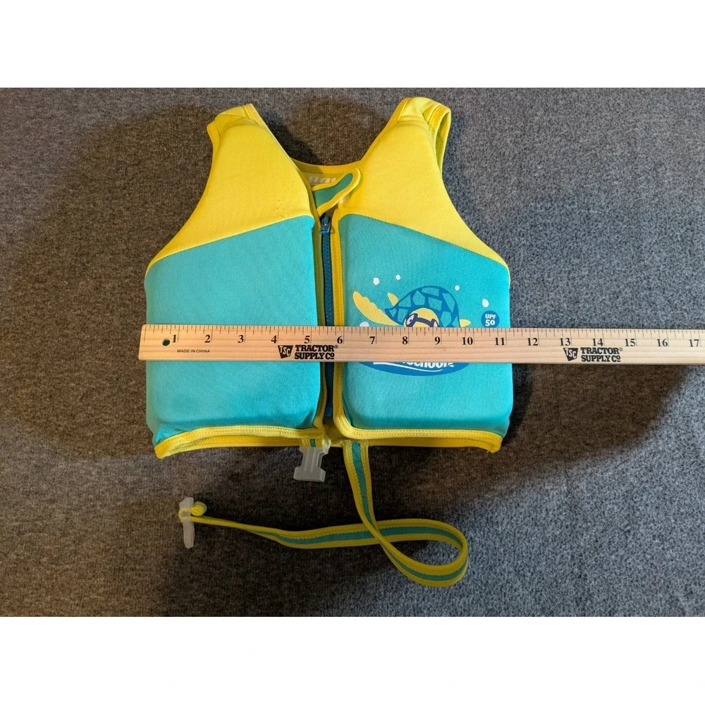 Swim School UPF 50 Vest Removable/Adjustable Safety Strap Age 4-6 yrs Max 50 lbs